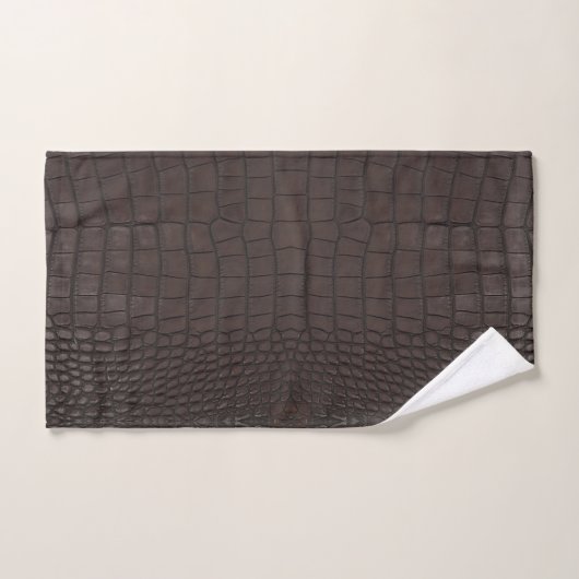 Bruine Alligator Textuurprint Bad Handdoek (Handdoek)