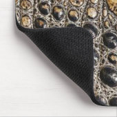 Bruine Amerikaanse alligator huidtextuur Muismat (Hoek)