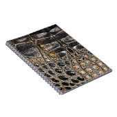 Bruine Amerikaanse alligator huidtextuur Notitieboek (Rechterzijde)