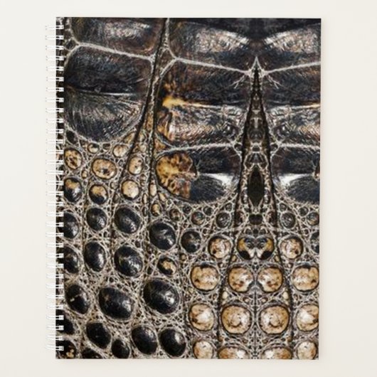 Bruine Amerikaanse alligator huidtextuur Planner (Voorkant)