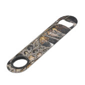 Bruine Amerikaanse alligator huidtextuur Speed Flessenopener (Voorkant Gekanteld)