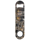 Bruine Amerikaanse alligator huidtextuur Speed Flessenopener (Achterkant)