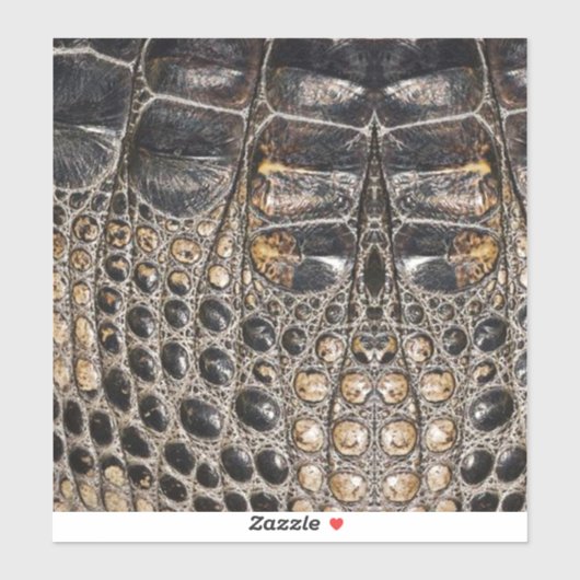Bruine Amerikaanse alligator huidtextuur Sticker (Vel)