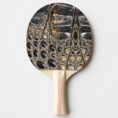 Bruine Amerikaanse alligator huidtextuur Tafeltennisbatje (Voorkant)