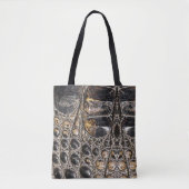 Bruine Amerikaanse alligator huidtextuur Tote Bag (Voorkant)