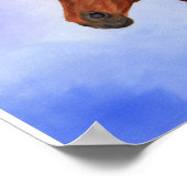 Bruine Andalusiaanse paardendruk Poster (Hoek)