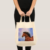 Bruine Andalusiaanse paardetas Tote Bag (Voorkant (product))