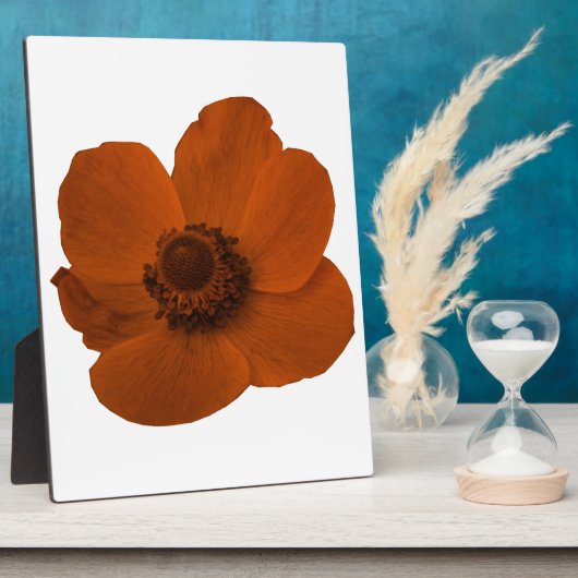 Bruine Anemone Plaquette Fotoplaat (Zijkant)