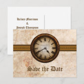 Bruine Antiek klok Bewaar het Briefkaart Datum (Voorkant / Achterkant)