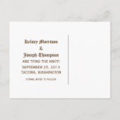 Bruine Antiek klok Bewaar het Briefkaart Datum (Achterkant)