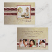 Bruine Antiek Stippen Chubby-Visitekaartjes Visitekaartje (Voorkant / Achterkant)