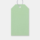 Bruine Aquarel Konijn Met Groene Pasen Cadeaulabel (Achterkant)