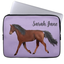Bruine Arabische paard Laptop Sleeve
