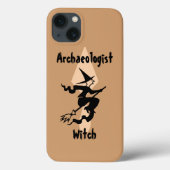 Bruine archeoloog heks met kamer en trowel Case-Mate iPhone case (Achterkant)