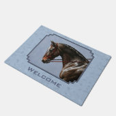 Bruine Baai Oldenburg Paardenportret Deurmat (Schuin)