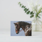 Bruine Baai Oldenburg Paardenportret Visitekaartje (Staand voorkant)