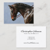 Bruine Baai Oldenburg Paardenportret Visitekaartje (Voorkant / Achterkant)