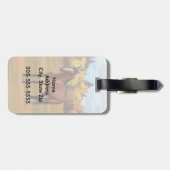 Bruine baai Quarter Horse Stallion Bagagelabel (Achterkant horizontaal)