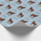 Bruine baai Quarter Horse Stallion Cadeaupapier (Hoek)