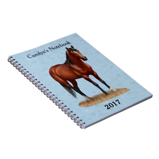 Bruine baai Quarter Horse Stallion Notitieboek (Rechterzijde)