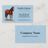 Bruine baai Quarter Horse Stallion Visitekaartje (Voorkant / Achterkant)