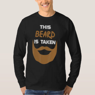 Bruine baard voor het man met snijbaard t-shirt