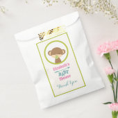 Bruine Baby-aap met Pacifier Baby shower Bedankt Bedankzakje (Gezegeld)