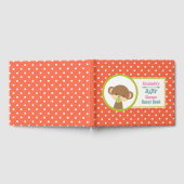 Bruine Baby-aap met Pacifier-Baby shower Gastenboek (Volledig)
