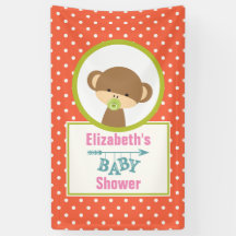 Bruine Baby-aap met Pacifier-Baby shower