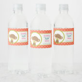 Bruine Baby-aap met Pacifier-Baby shower Waterfles Etiket (Flessen)