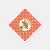 Bruine Baby aap met Pacifier NomNomNom Servetten (Hoek)