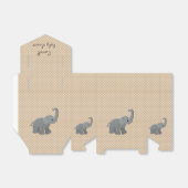 bruine baby shower olifant bedankdoosjes (Uitgevouwen)