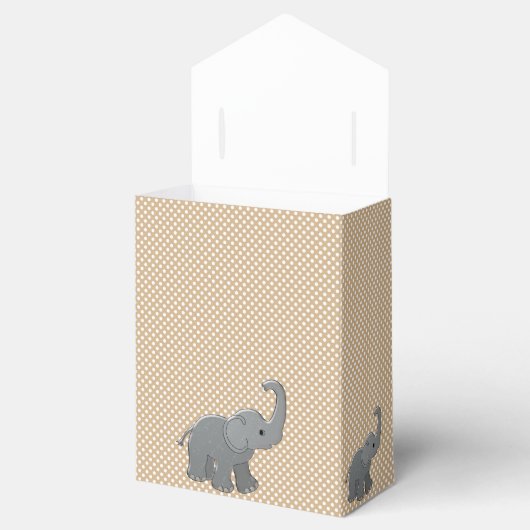 bruine baby shower olifant bedankdoosjes (Geopend)
