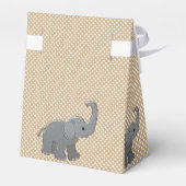 bruine baby shower olifant bedankdoosjes (Achterkant)