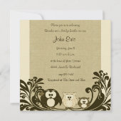  bruine Baby shower van de boomfamilie Kaart (Achterkant)