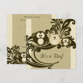  bruine Baby shower van de boomfamilie Kaart (Voorkant / Achterkant)