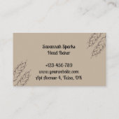 Bruine Bakkerij Collage Whisk Visitekaartje (Achterkant)