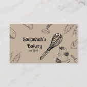Bruine Bakkerij Collage Whisk Visitekaartje (Voorkant)