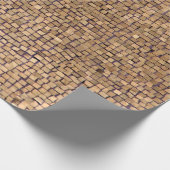 Bruine baksteen cadeaupapier (Hoek)