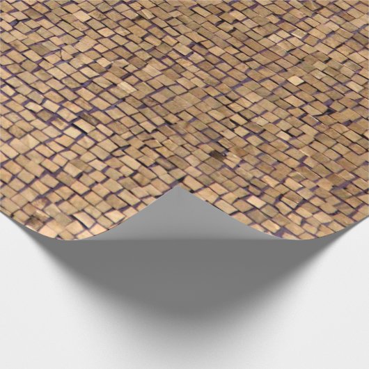 Bruine baksteen cadeaupapier (Hoek)