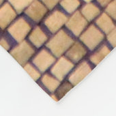 Bruine baksteen fleece deken (Hoek)