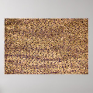 Bruine baksteen poster