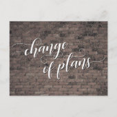 Bruine baksteen Verandering plannen uitgestelde br Briefkaart (Voorkant)