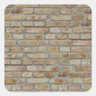 Bruine bakstenen muur Een nieuwigheid ontwerp Vierkante Sticker