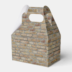 Bruine bakstenen muur een noviteit ontwerp bedankdoosjes