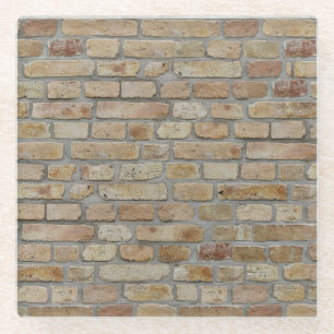 Bruine bakstenen muur een noviteit ontwerp  glazen onderzetter