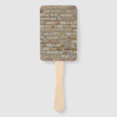 Bruine bakstenen muur een noviteit ontwerp handwaaier (Voorkant)