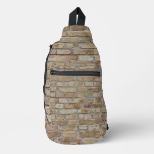 Bruine bakstenen muur een noviteit ontwerp sling bag