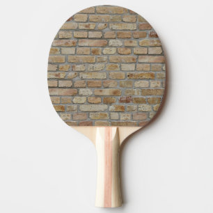 Bruine bakstenen muur een noviteit ontwerp  tafeltennisbatje