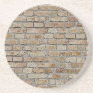 Bruine bakstenen muur een noviteit ontwerp zandsteen onderzetter